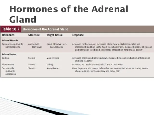 Hormones of the Adrenal Gland