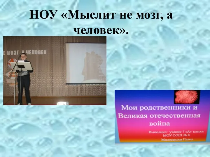 НОУ «Мыслит не мозг, а человек».