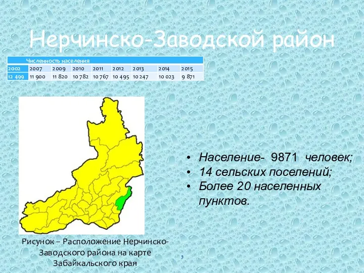 Нерчинско-Заводской район Рисунок – Расположение Нерчинско-Заводского района на карте Забайкальского