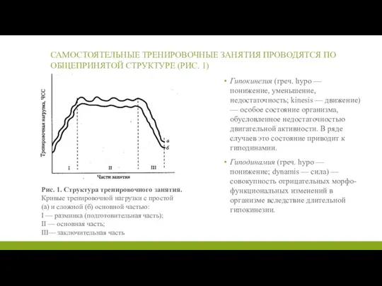 САМОСТОЯТЕЛЬНЫЕ ТРЕНИРОВОЧНЫЕ ЗАНЯТИЯ ПРОВОДЯТСЯ ПО ОБЩЕПРИНЯТОЙ СТРУКТУРЕ (РИС. 1) Гипокинезия