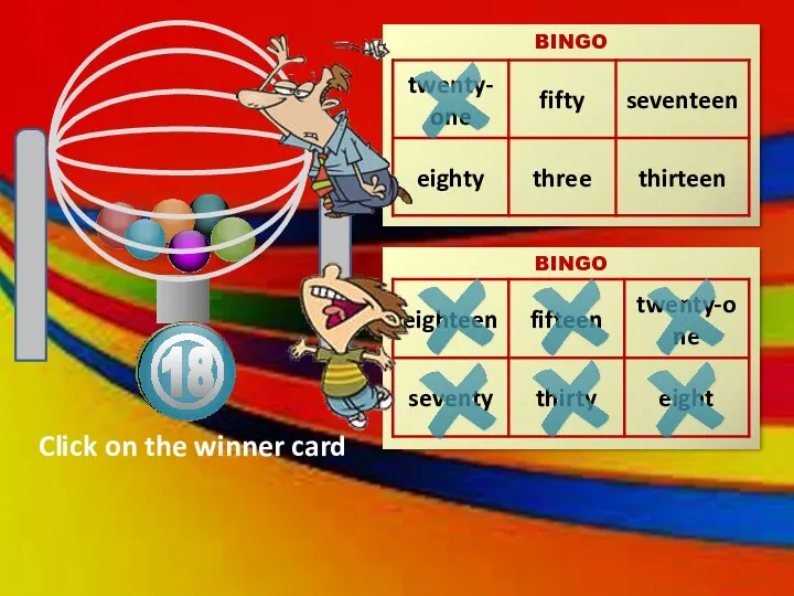 Click on the winner card