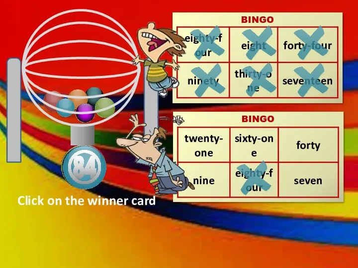 Click on the winner card