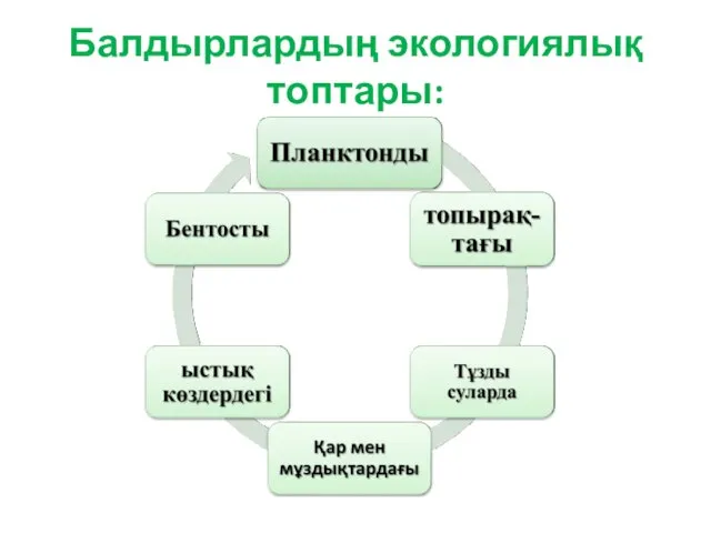 Балдырлардың экологиялық топтары: