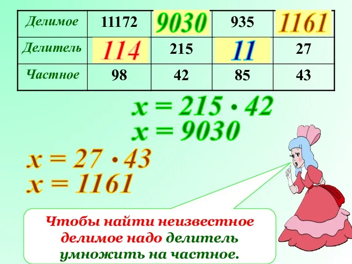 ? ? ? ? х = 9030 Чтобы найти неизвестное