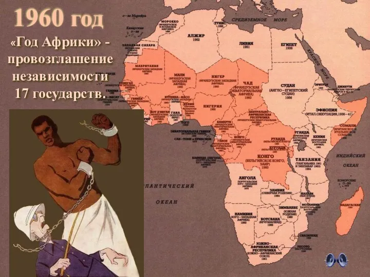 1960 год «Год Африки» - провозглашение независимости 17 государств.