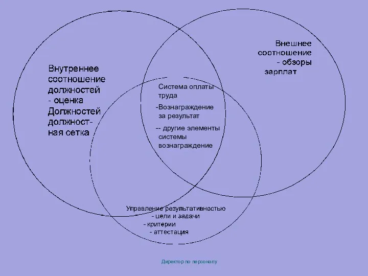 Система оплаты труда Вознаграждение за результат - другие элементы системы вознаграждение Директор по персоналу