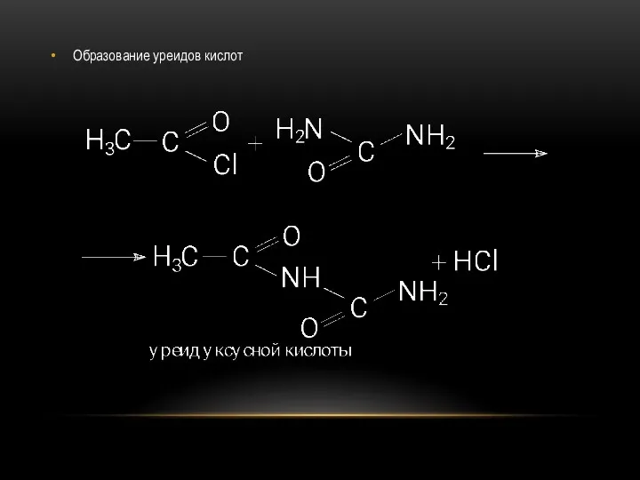 Образование уреидов кислот