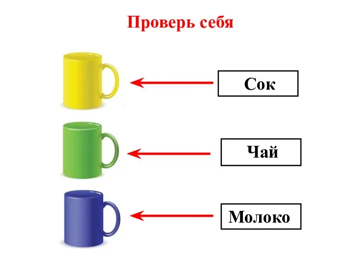 Проверь себя Чай Молоко Сок