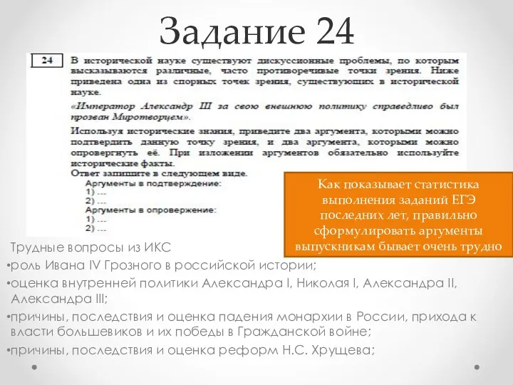 Задание 24 Трудные вопросы из ИКС роль Ивана IV Грозного