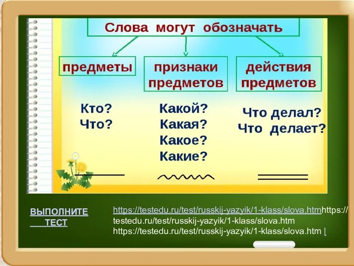 https://testedu.ru/test/russkij-yazyik/1-klass/slova.htmhttps://testedu.ru/test/russkij-yazyik/1-klass/slova.htm https://testedu.ru/test/russkij-yazyik/1-klass/slova.htm l ВЫПОЛНИТЕ ТЕСТ