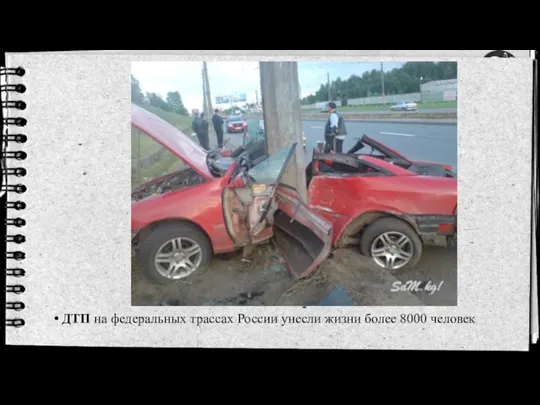 ДТП на федеральных трассах России унесли жизни более 8000 человек