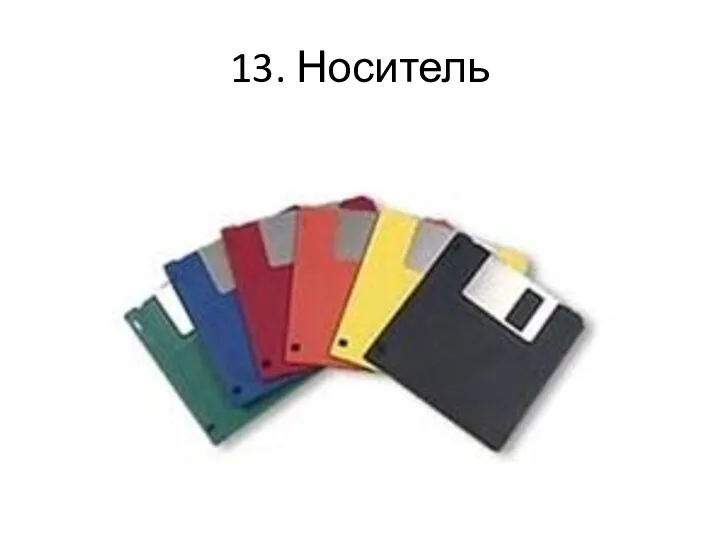 13. Носитель