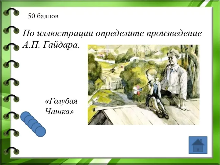 50 баллов По иллюстрации определите произведение А.П. Гайдара. «Голубая Чашка»