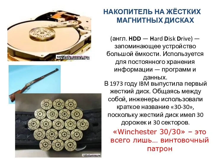 НАКОПИТЕЛЬ НА ЖЁСТКИХ МАГНИТНЫХ ДИСКАХ (англ. HDD — Hard Disk