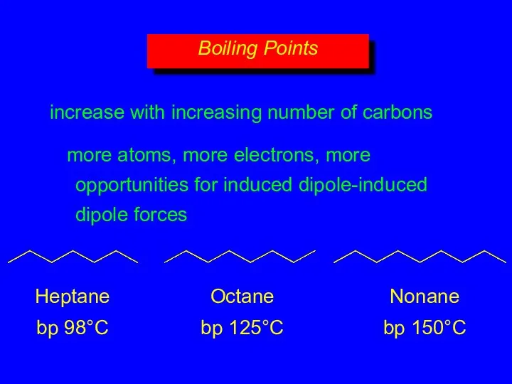 increase with increasing number of carbons more atoms, more electrons,