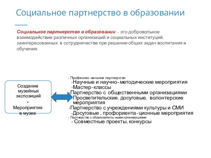 Социальное партнерство в образовании – это добровольное взаимодействие различных организаций