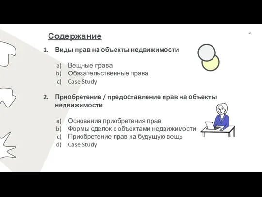 Содержание Виды прав на объекты недвижимости Вещные права Обязательственные права