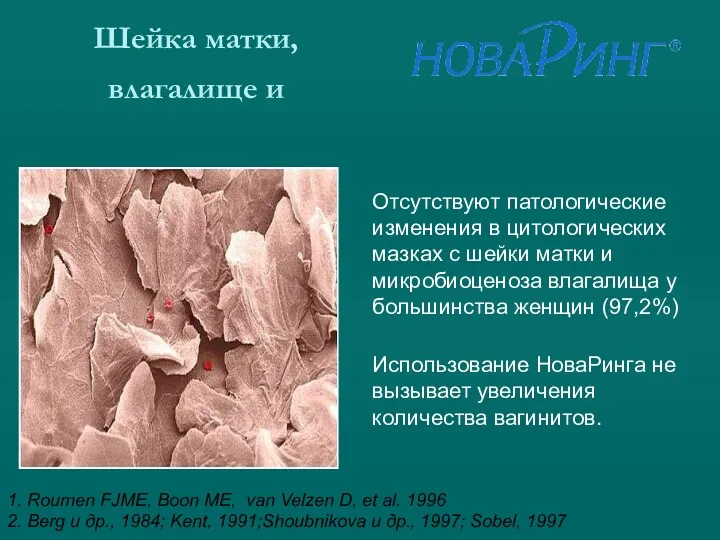 Шейка матки, влагалище и Отсутствуют патологические изменения в цитологических мазках