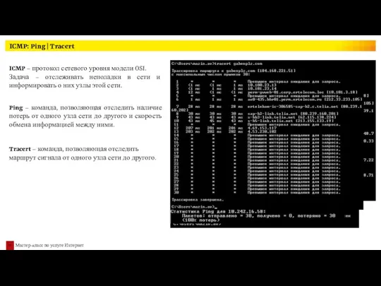 ICMP: Ping | Tracert ICMP – протокол сетевого уровня модели