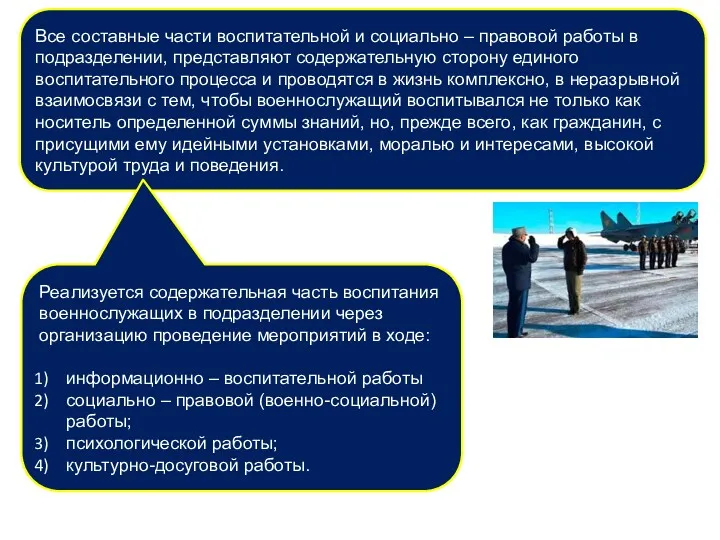 Все составные части воспитательной и социально – правовой работы в