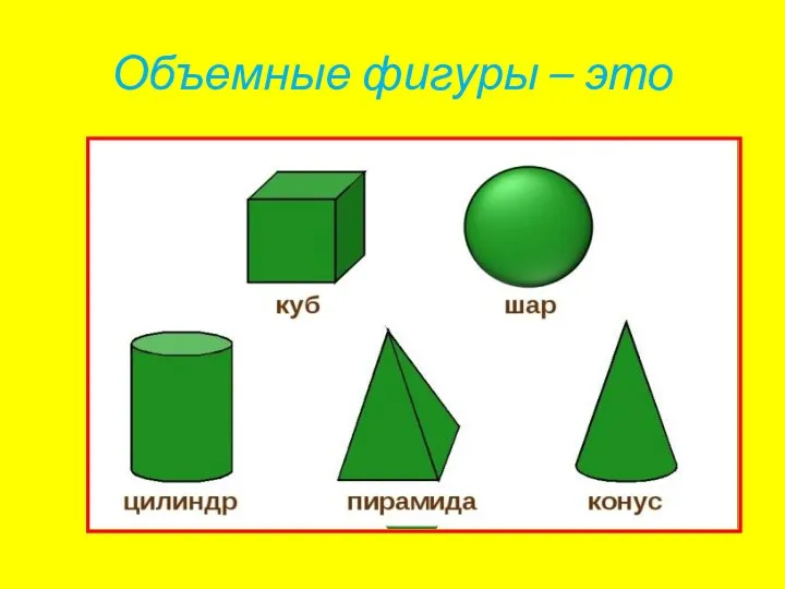 Объемные фигуры – это