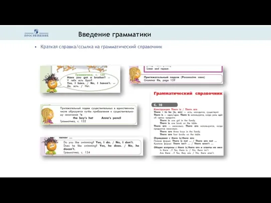 Введение грамматики Краткая справка/ссылка на грамматический справочник