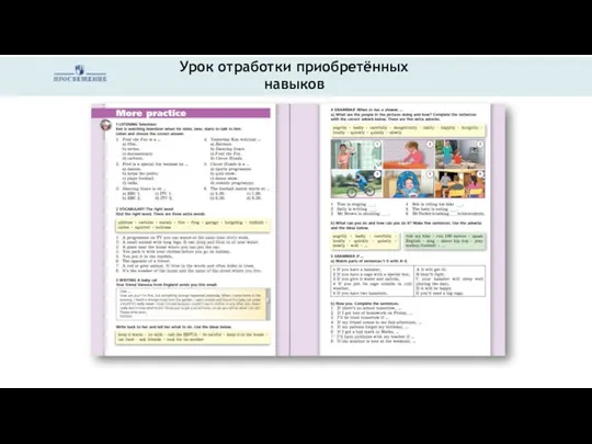 Урок отработки приобретённых навыков