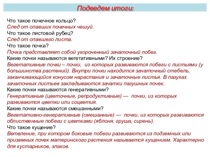 Подведем итоги: Что такое почечное кольцо? След от опавших почечных