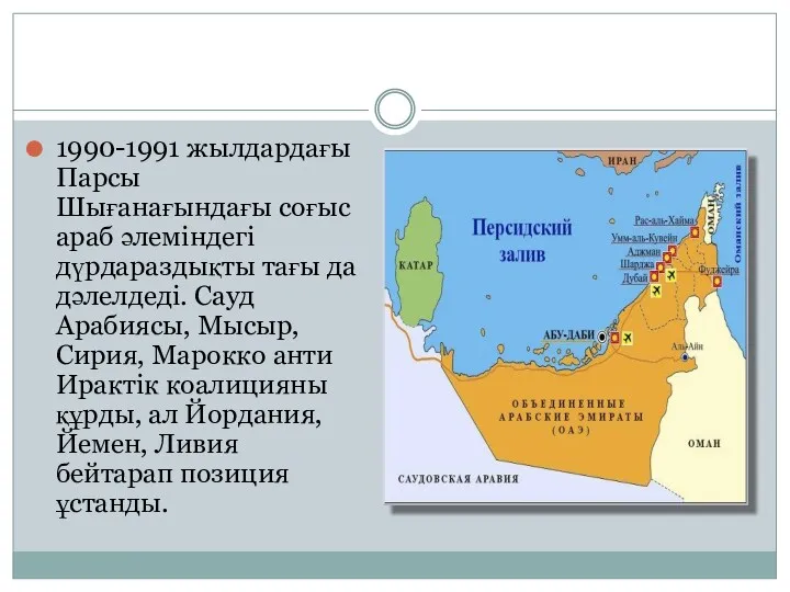 1990-1991 жылдардағы Парсы Шығанағындағы соғыс араб әлеміндегі дүрдараздықты тағы да