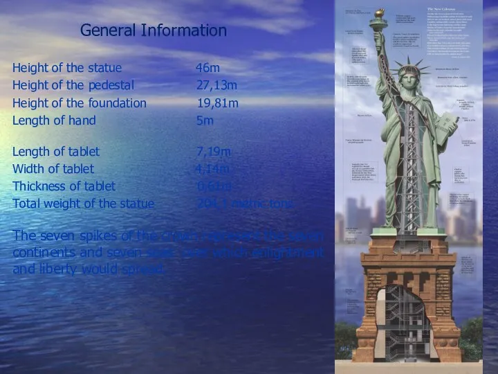 General Information Height of the statue 46m Height of the