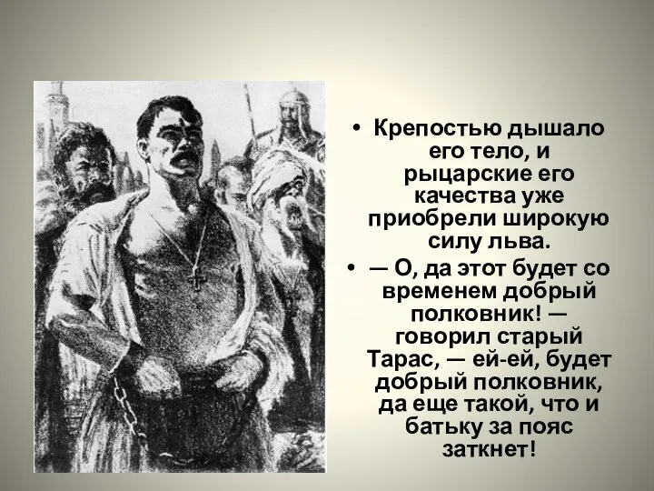 Крепостью дышало его тело, и рыцарские его качества уже приобрели