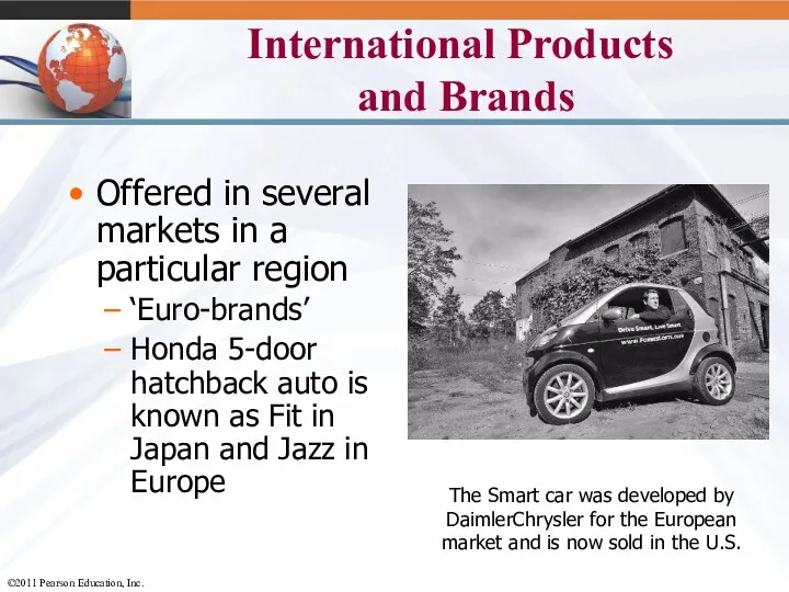 International Products and Brands Offered in several markets in a