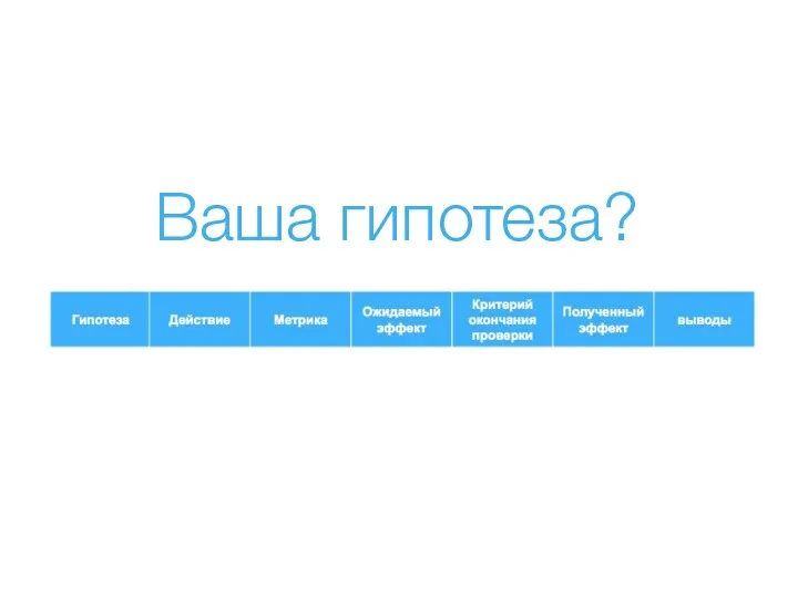 Ваша гипотеза?