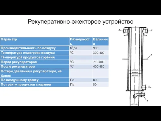 Рекуперативно-эжекторое устройство