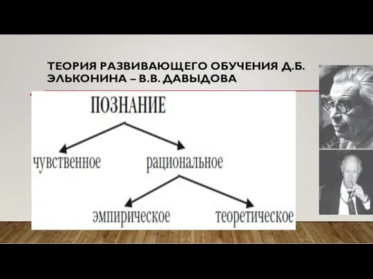 ТЕОРИЯ РАЗВИВАЮЩЕГО ОБУЧЕНИЯ Д.Б. ЭЛЬКОНИНА – В.В. ДАВЫДОВА «