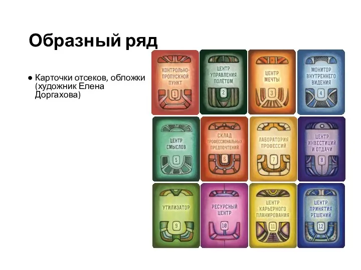 Образный ряд Карточки отсеков, обложки (художник Елена Доргахова)