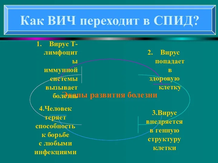 Этапы развития болезни Как ВИЧ переходит в СПИД?