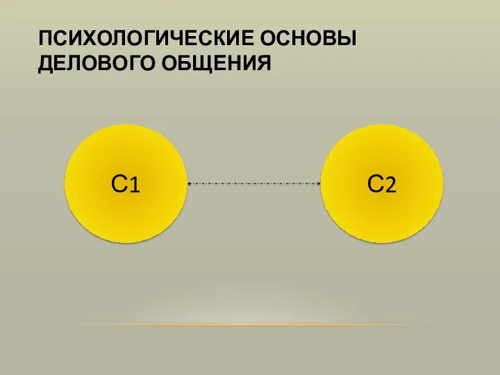 ПСИХОЛОГИЧЕСКИЕ ОСНОВЫ ДЕЛОВОГО ОБЩЕНИЯ С1 С2