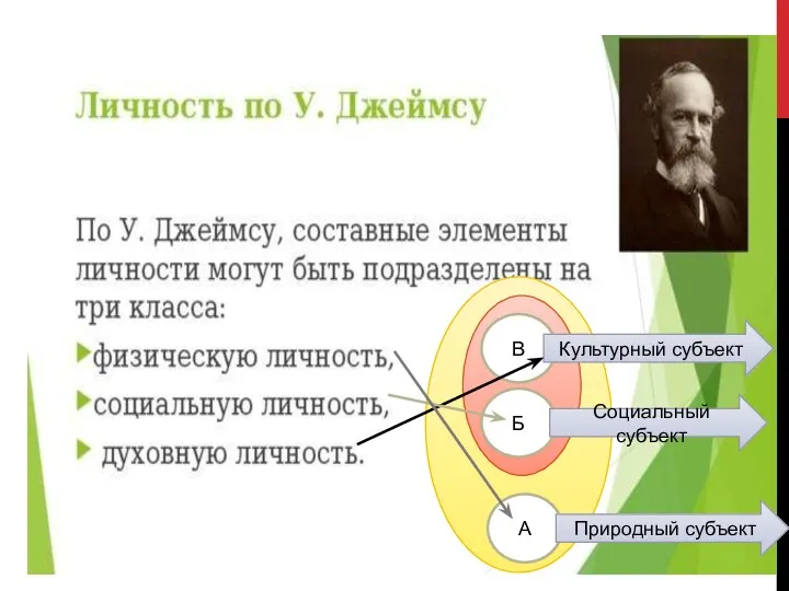 Б А В Культурный субъект Социальный субъект Природный субъект