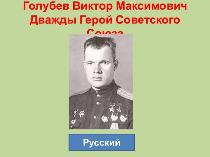 Голубев Виктор Максимович Дважды Герой Советского Союза Русский