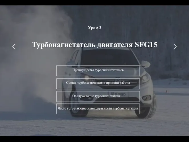 Турбонагнетатель двигателя SFG15 Урок 3