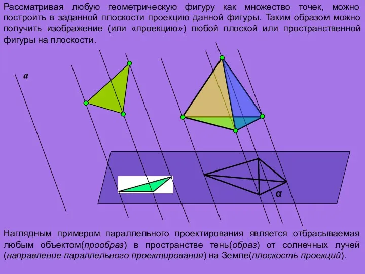 Рассматривая любую геометрическую фигуру как множество точек, можно построить в