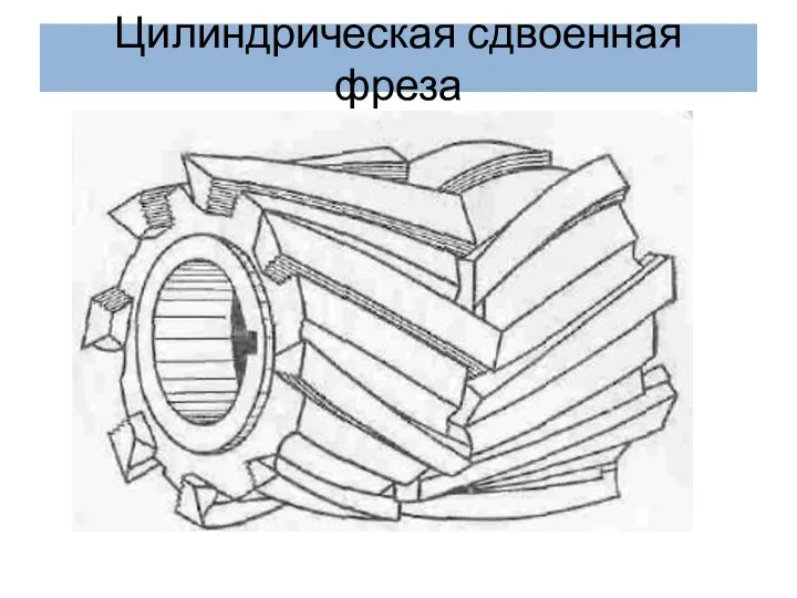 Цилиндрическая сдвоенная фреза