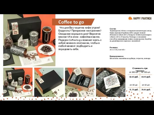 Coffee to go Что для Вас чашечка кофе утром? Бодрость?