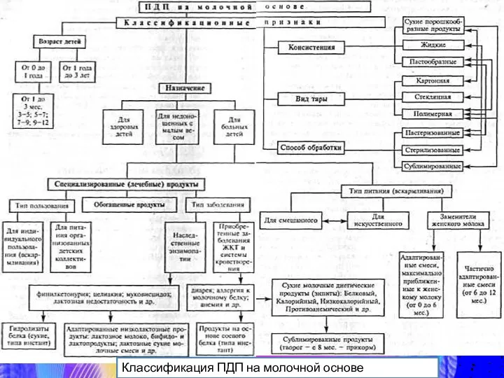 Классификация ПДП на молочной основе