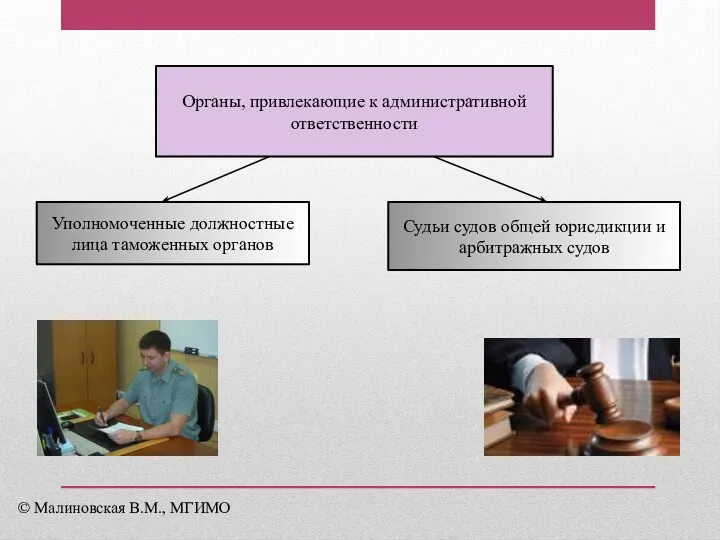 Органы, привлекающие к административной ответственности Уполномоченные должностные лица таможенных органов