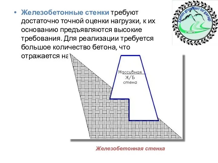 Железобетонные стенки требуют достаточно точной оценки нагрузки, к их основанию