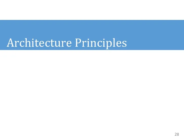 Architecture Principles