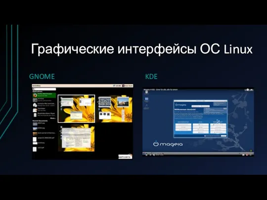 Графические интерфейсы ОС Linux GNOME KDE