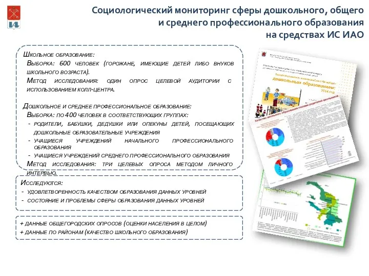 Школьное образование: Выборка: 600 человек (горожане, имеющие детей либо внуков